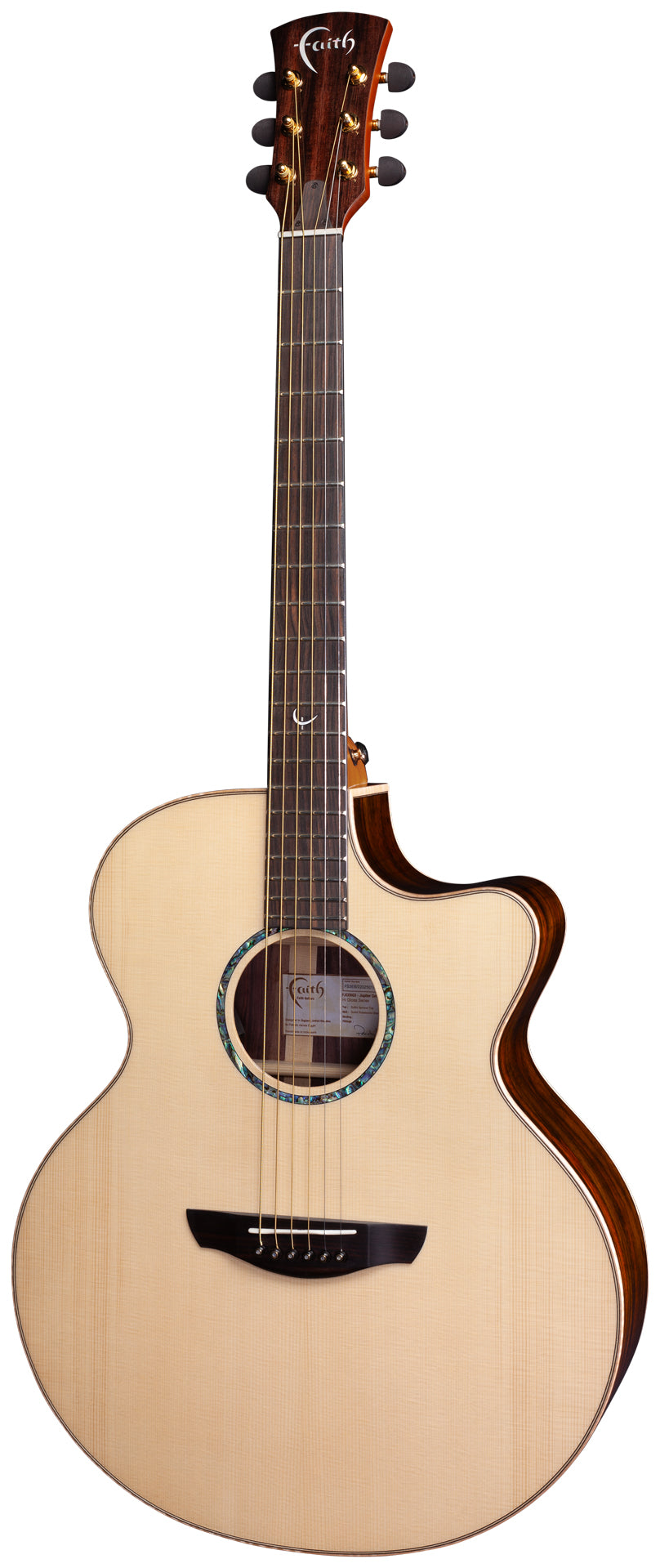 Faith HiGloss Jupiter Cutaway Electro FJCEHG3 | Handmade Acoustic